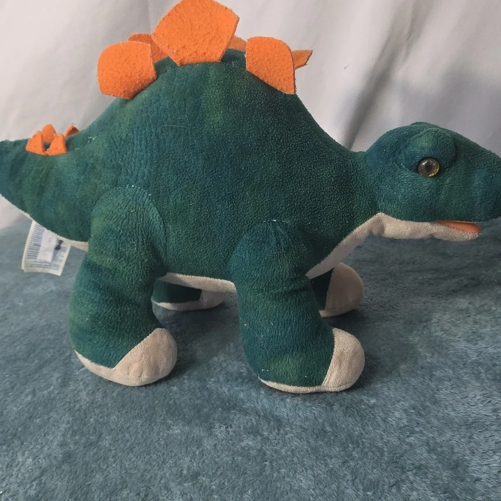 Build-A-Bear Green and Orange Dinosaur Plush Well Used